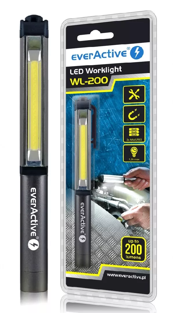 Everactive WL200 flashlight Black Clip flashlight