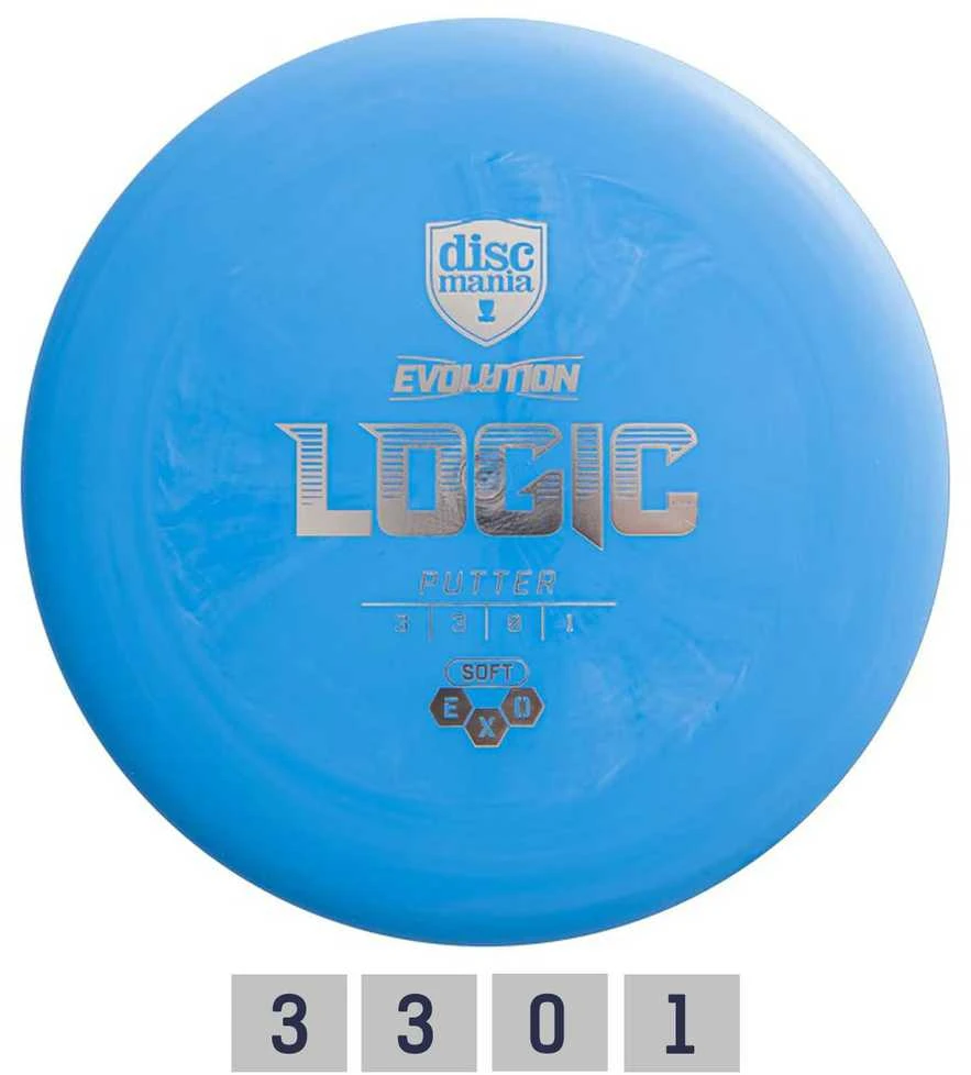 Blue Diskgolfo diskas Putter SOFT EXO