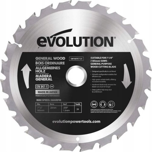 Evolution TCT wood cutting saw Evolution