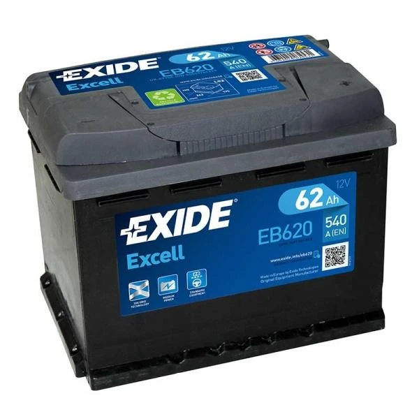 Exide Excell EB620 vehicle battery Sealed