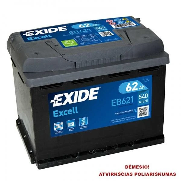 Exide Akumuliatorius 62 Ah 540 A