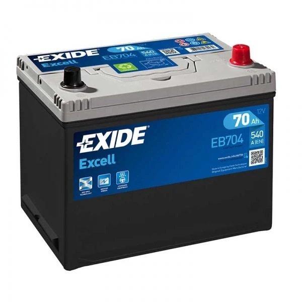 EXIDE 12V 70Ah/540A EXCELL battery (P+