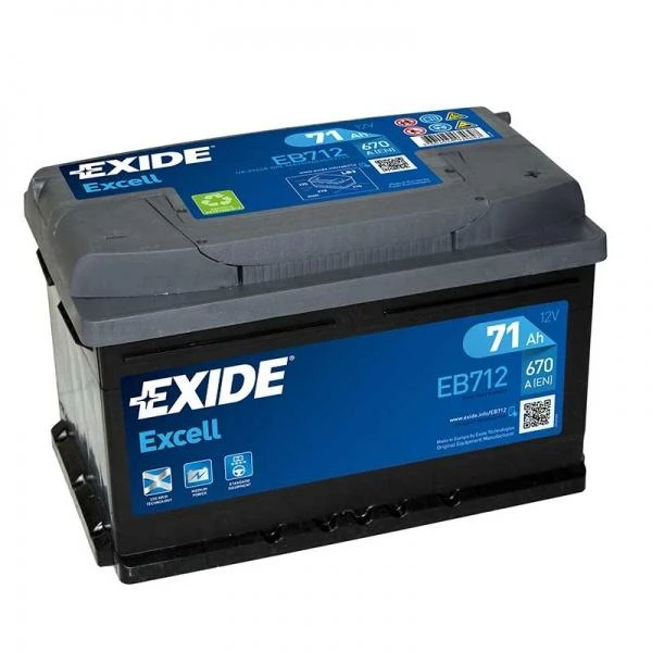 EXIDE EB712 71Ah 670A (EN) 12V