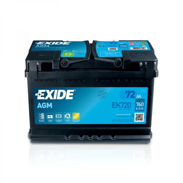 Exide Akumuliatorius 72 Ah 760 A