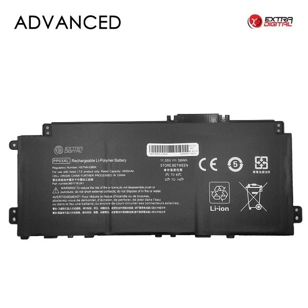 ExtraDigital PP03XL Battery for HP Laptop