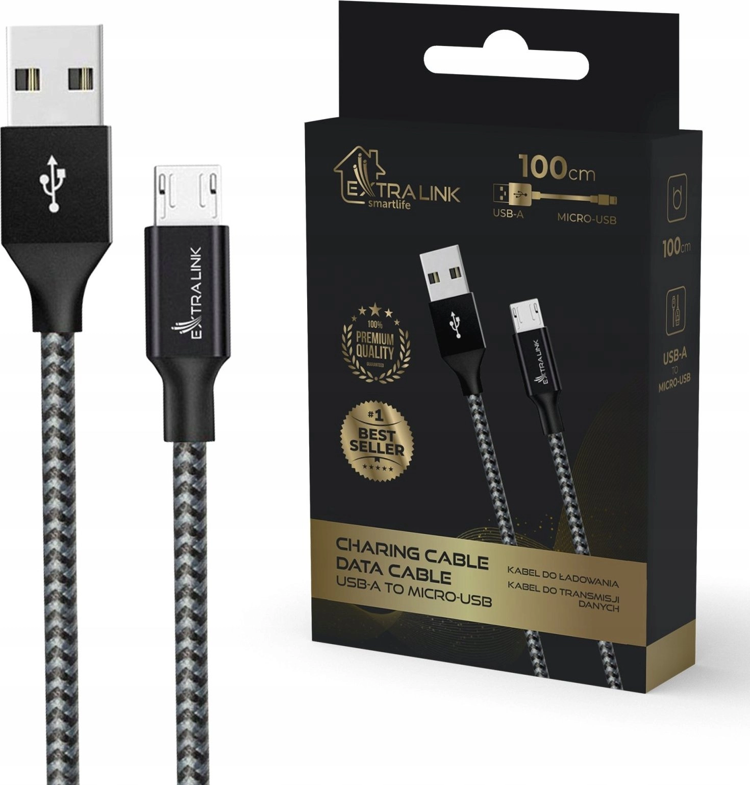 Kabel USB ExtraLink USB-A - microUSB