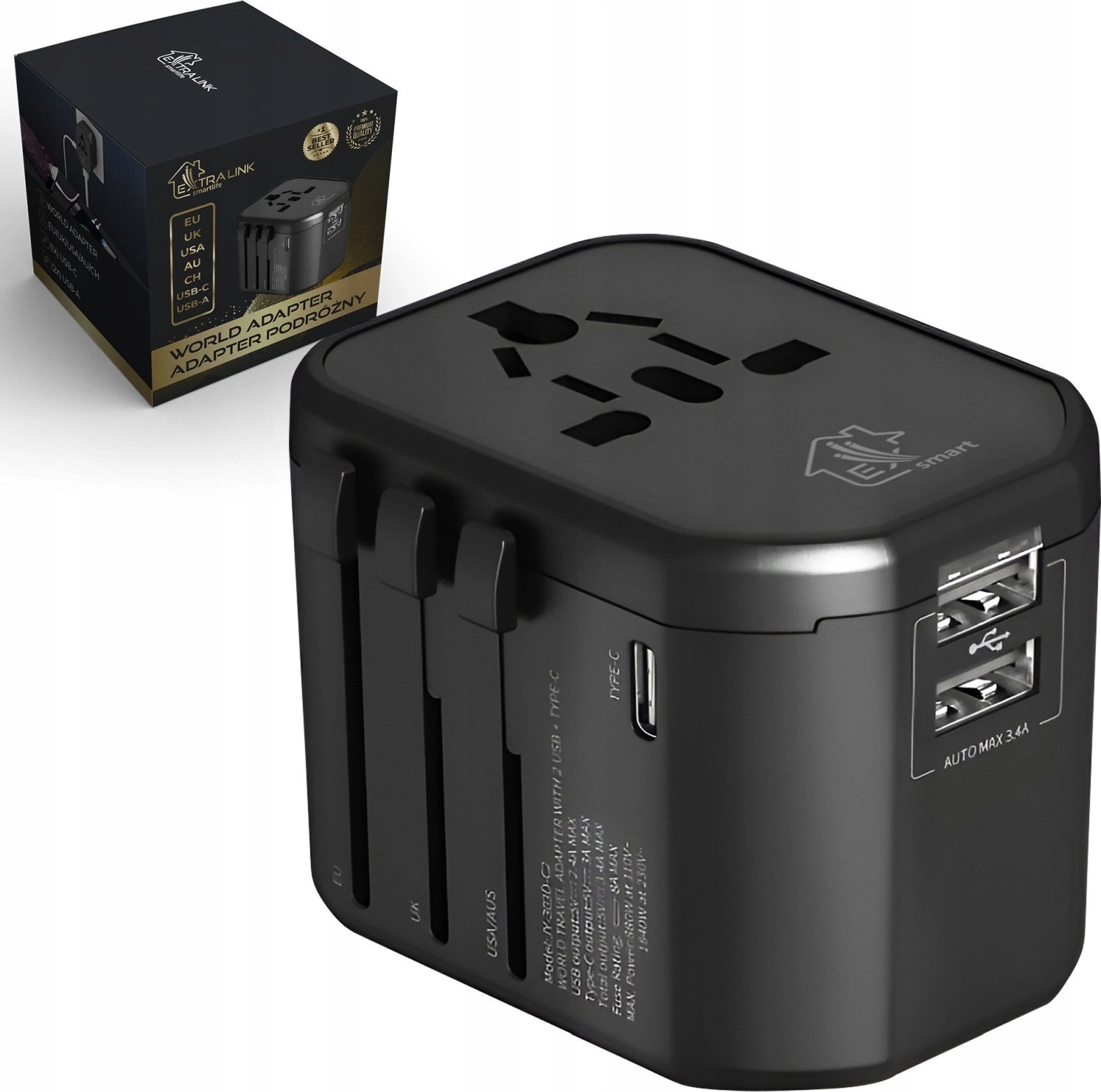 Smart Life adapter for EU/UK/USA/AU/CH travelers