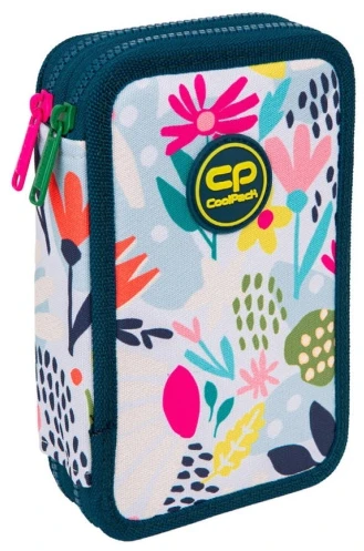 Formal two-compartment pencil case with accessories