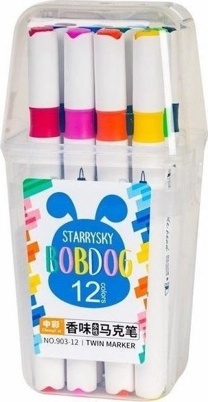 Bobdog scented double-sided marker 12 colors