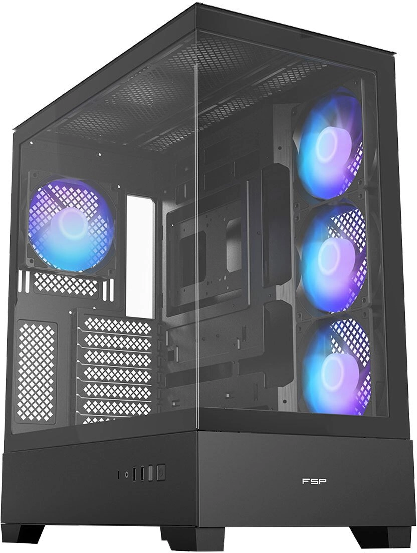 FSP M370-BA Case Midi Tower mITX, mATX, ATX (BTF) Black ARGB Melns