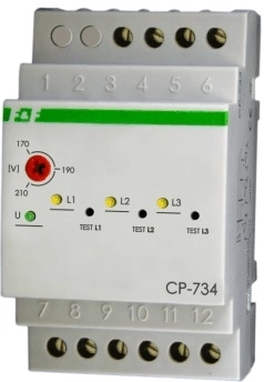 FF Voltage control relay 3-phase 3x(50-450V)+N
