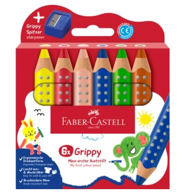 FABER-CASTELL Grippy colored pencils set of