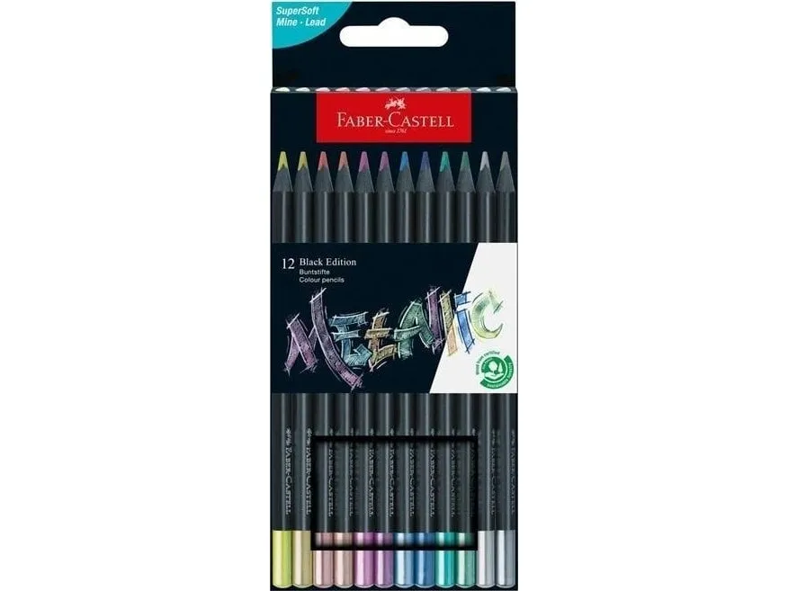 Black Edition triangular crayons 12 colors