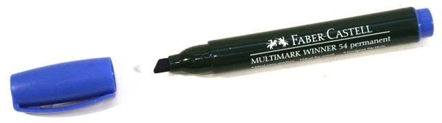 Faber-Castell Marker  waterproof  beveled tip  blue