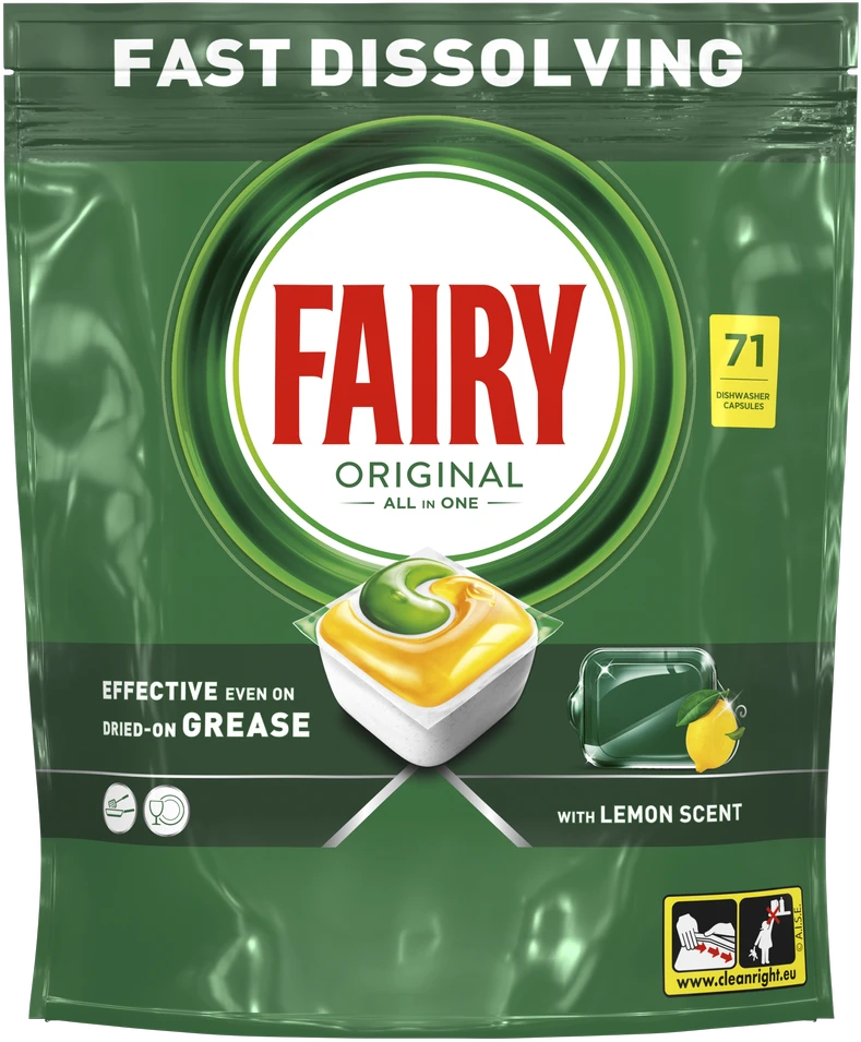 FAIRY Ain1 Lemon Dishwasher Machine Tablets