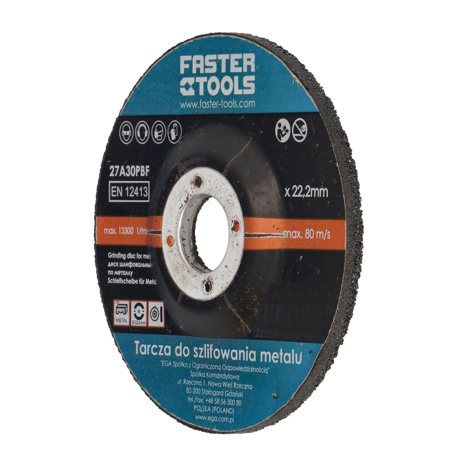 Slīpdisks Faster 125x6x22mm metālam 8913889