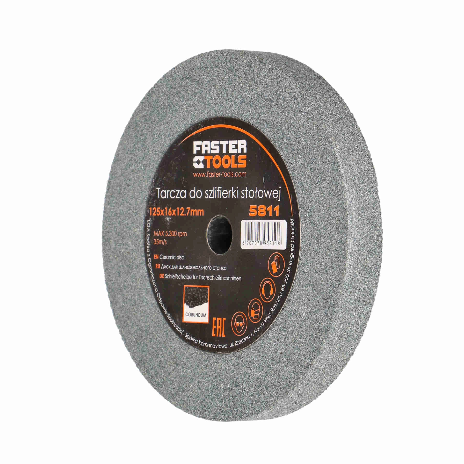 Abr.slīpripa 125x16x12.7mm Faster Tools