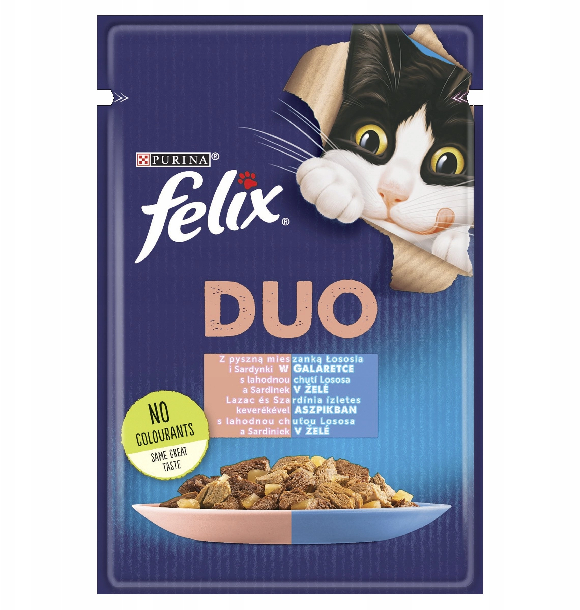 Felix Fantastic Duo sardynka/łosoś galaretka saszetka