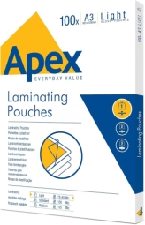 Laminating film Fellowes APEX 100pcs Glossy
