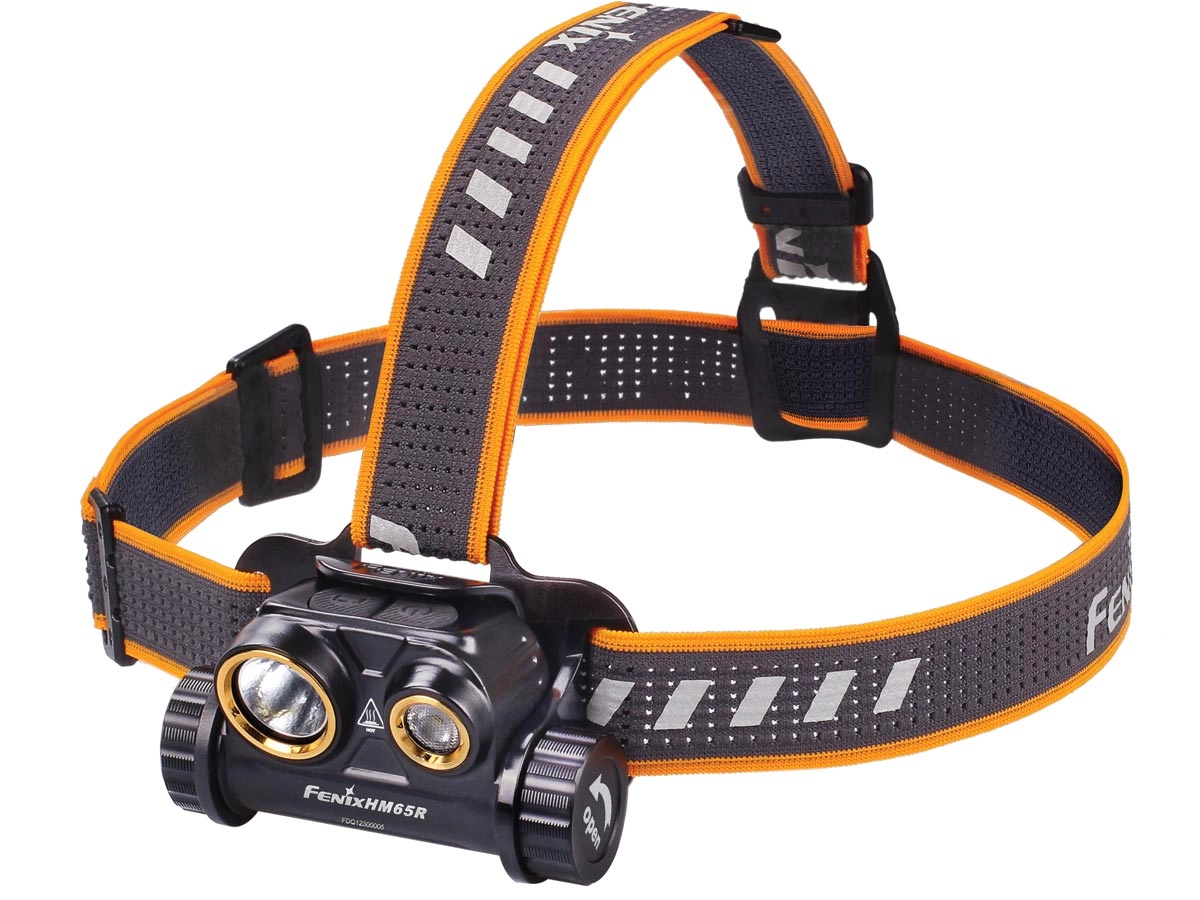 Fenix HM65R flashlight Black Orange Headband