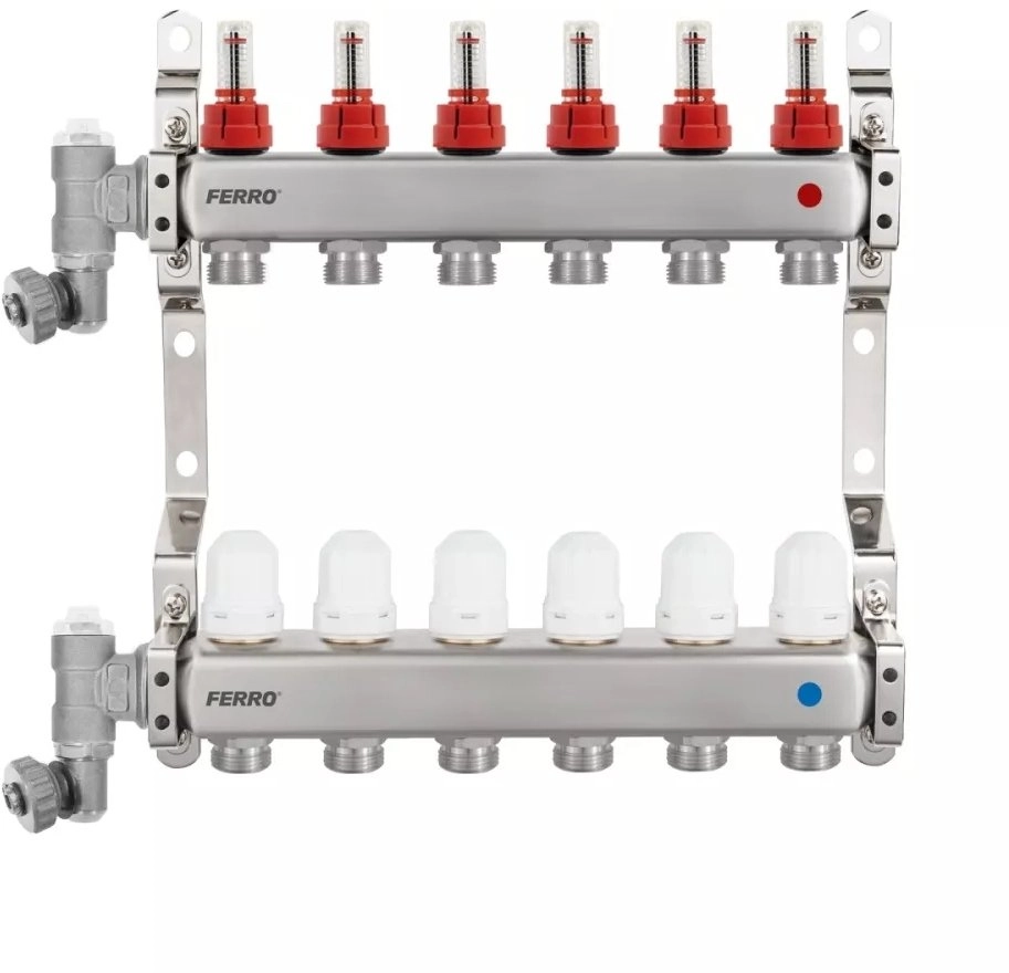 Ferro Stainless steel manifold 1 3-way