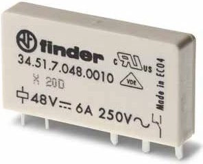 Finder DIN Rail Non-Latching Relay 24V