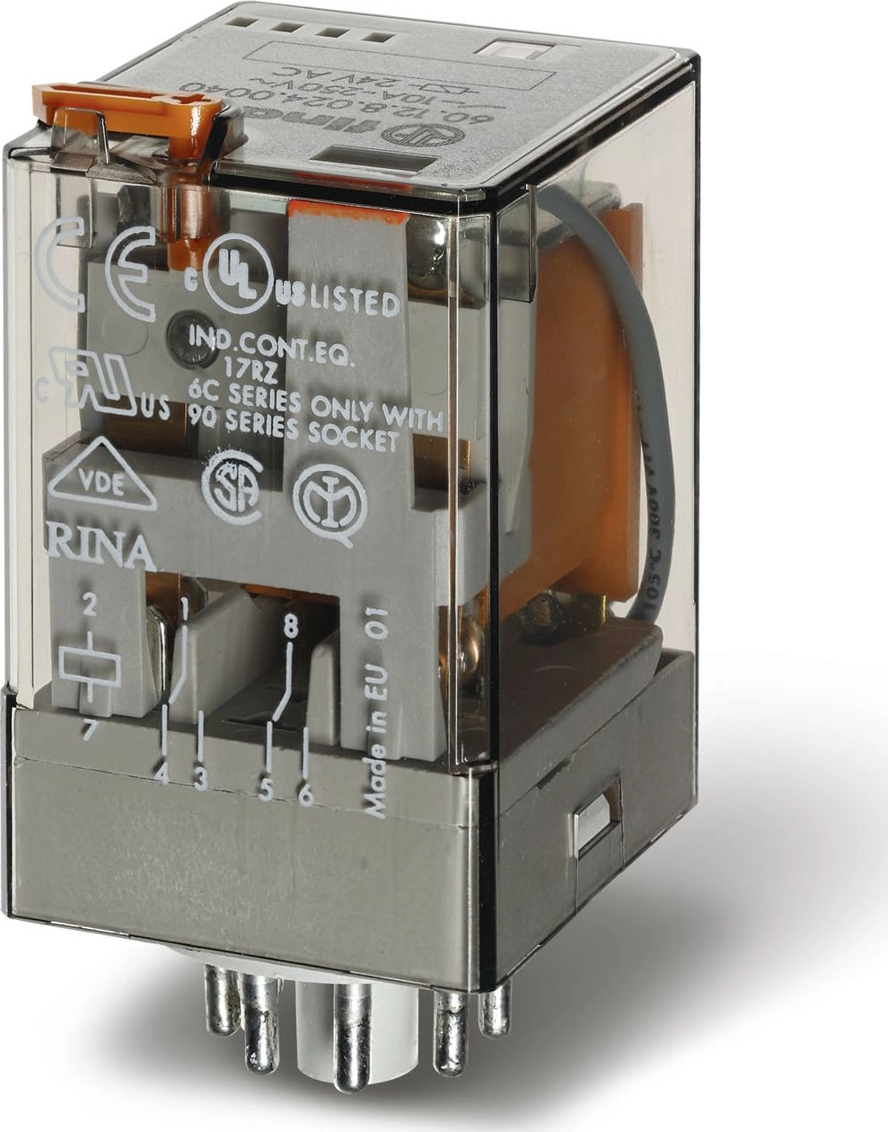 Finder industrial relay 2P 10A 24V