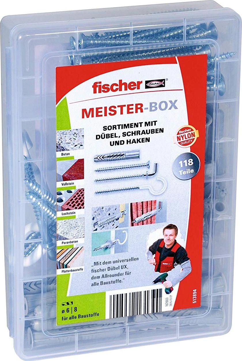 Fischer Meister-Box UX with screws and