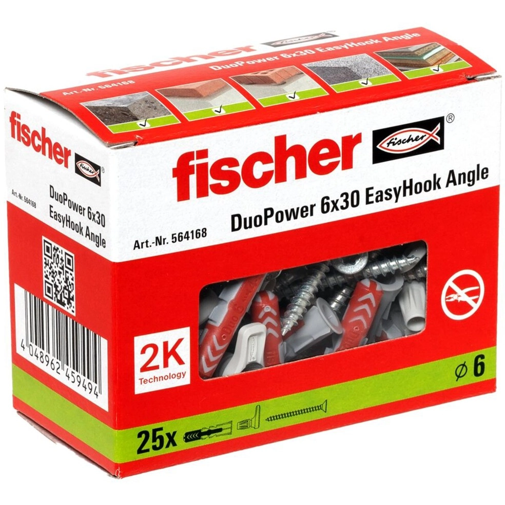 Fischer screw anchor/expansion plug 25 pcs
