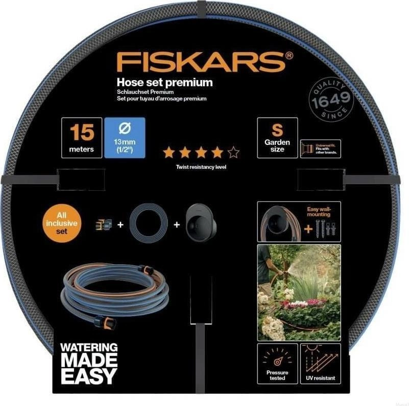 Fiskars Watering hose set 15m with