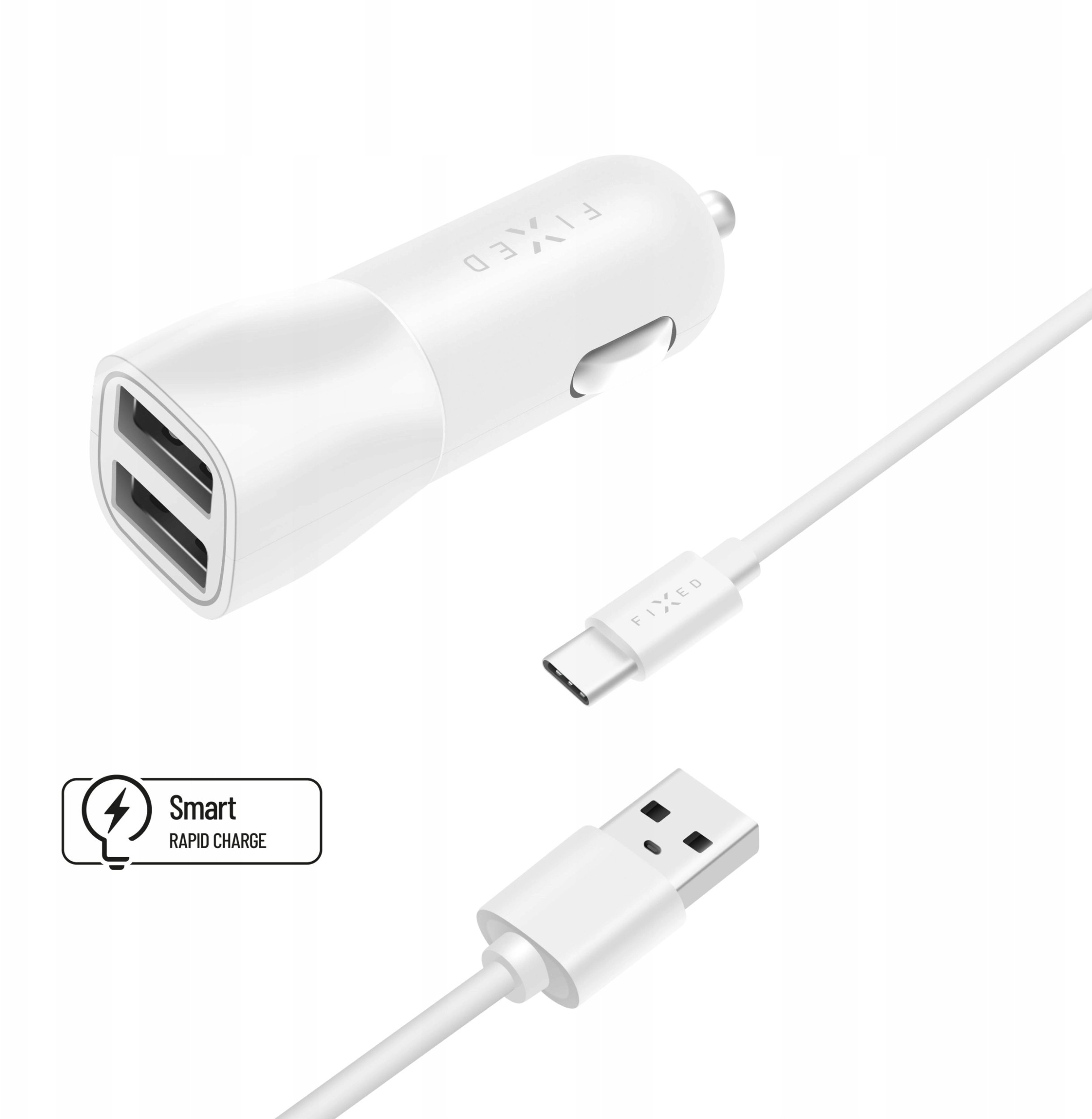 FIXED car charger set with 2xUSB