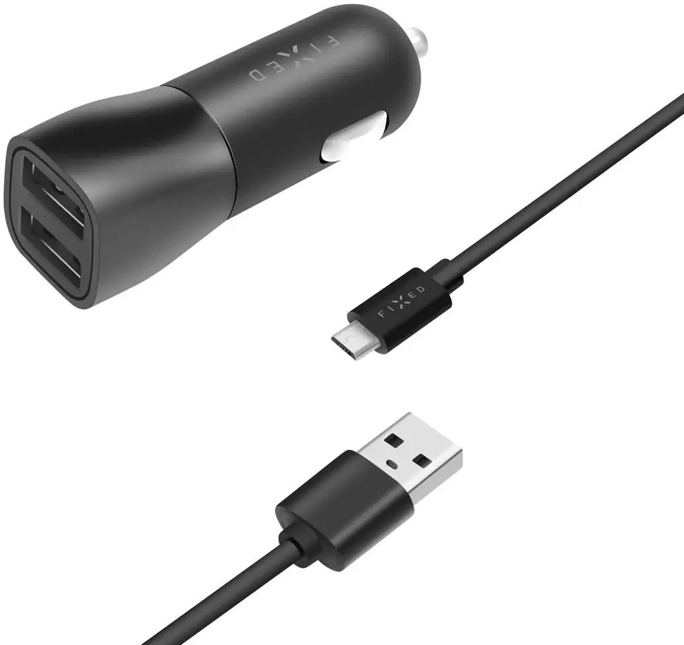 FIXED car charger set with 2xUSB