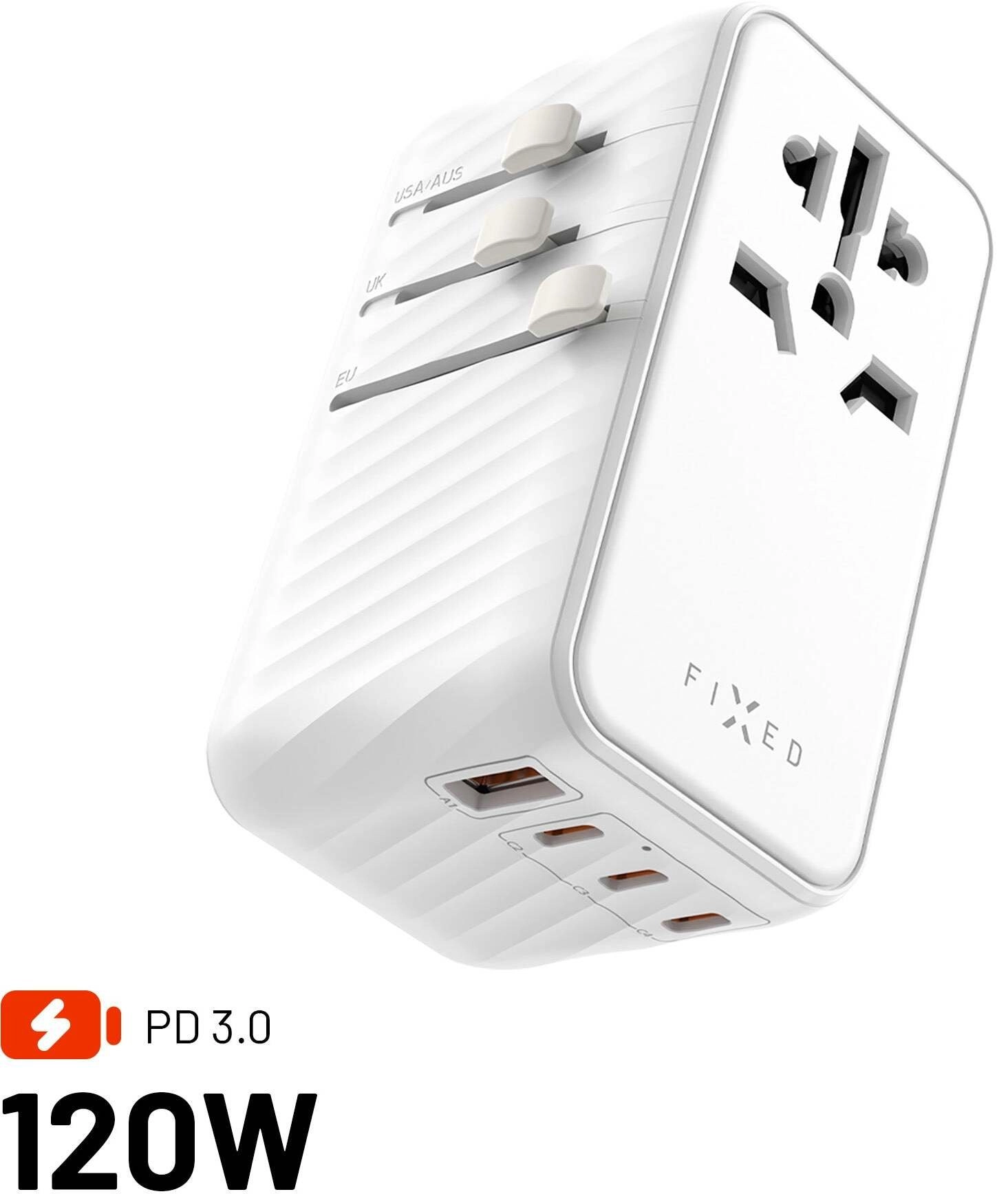 Fixed FIXEDVoyager70W travel adapter for EU