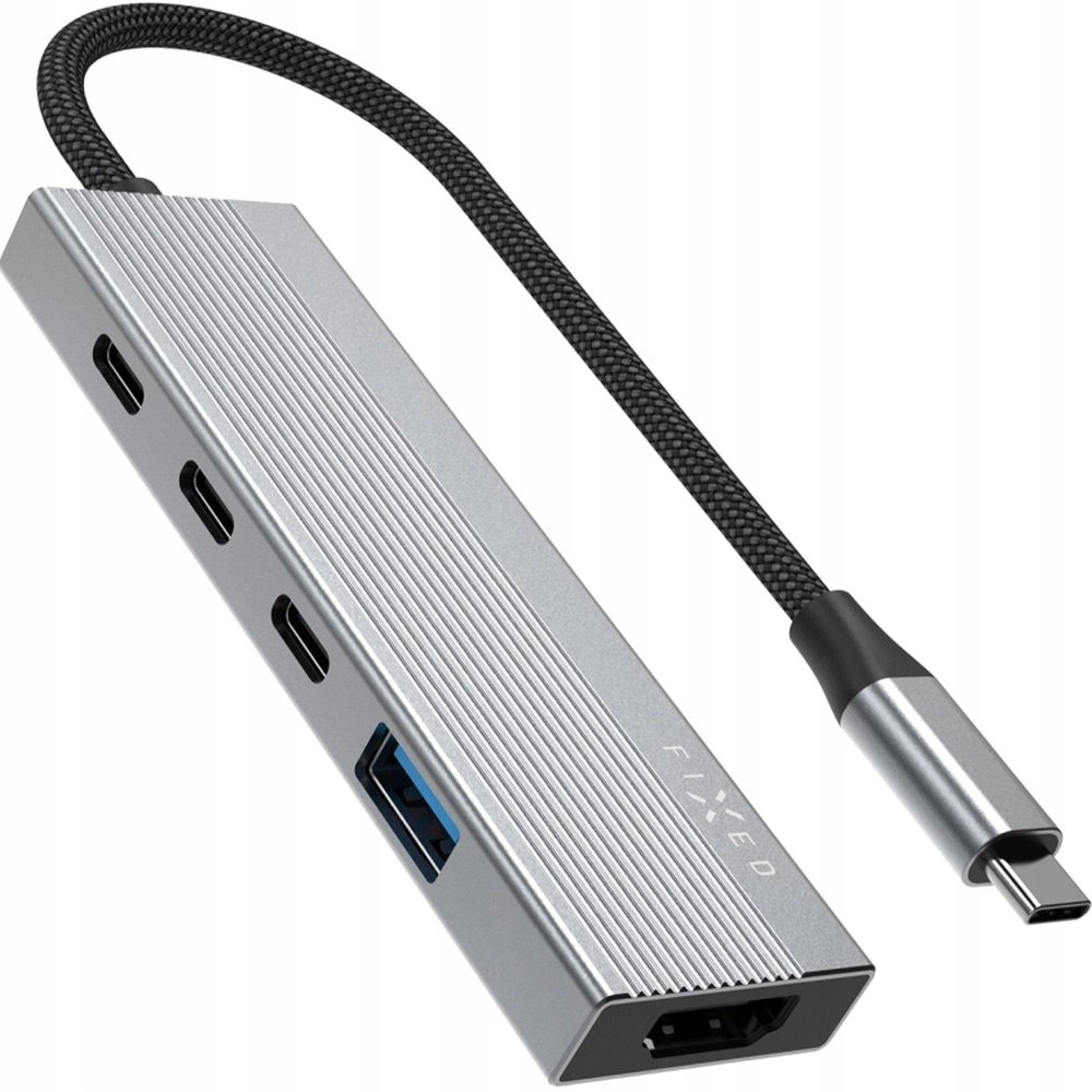 HUB USB Fixed 5-port aluminum USB-C