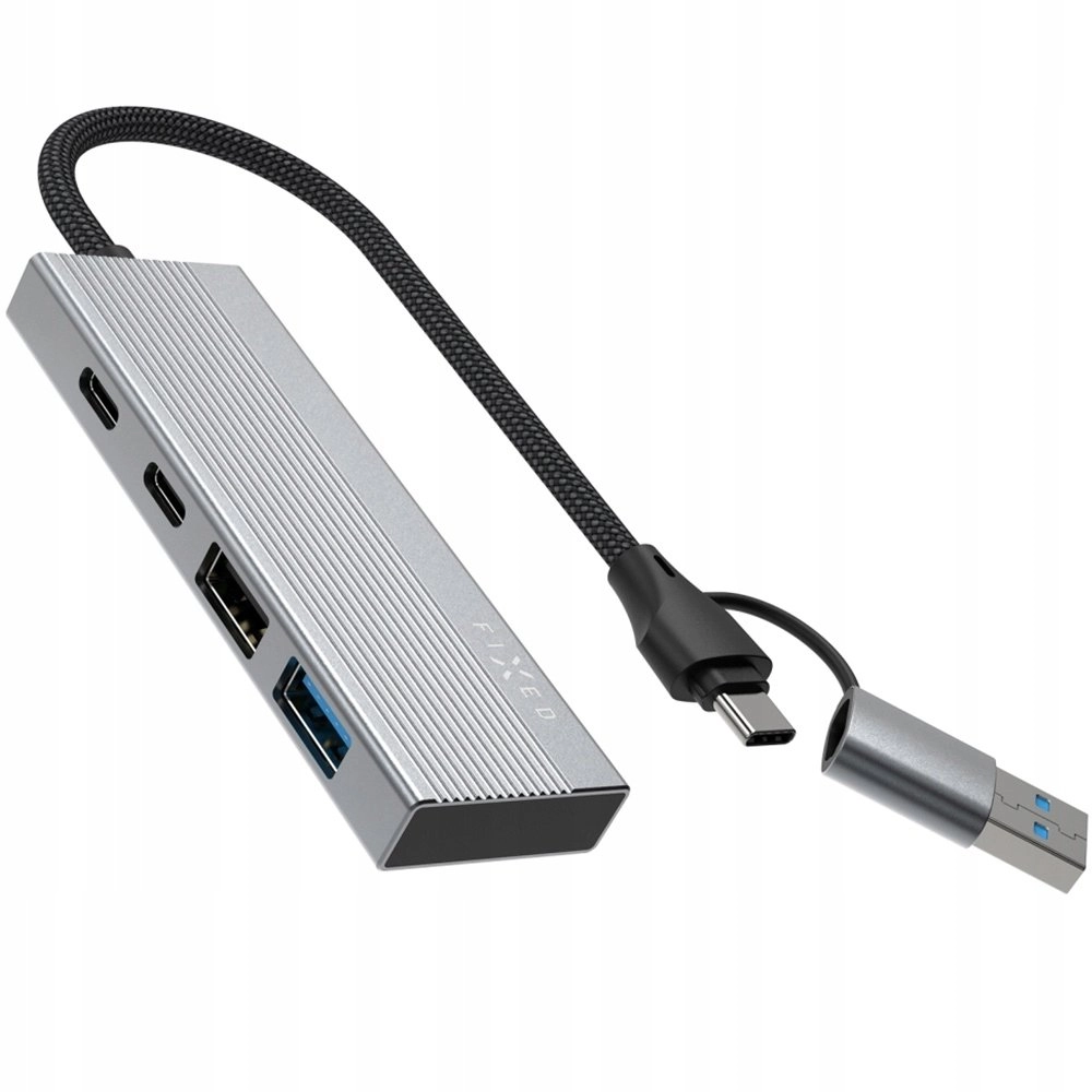 HUB USB Fixed 4-port aluminum USB-C