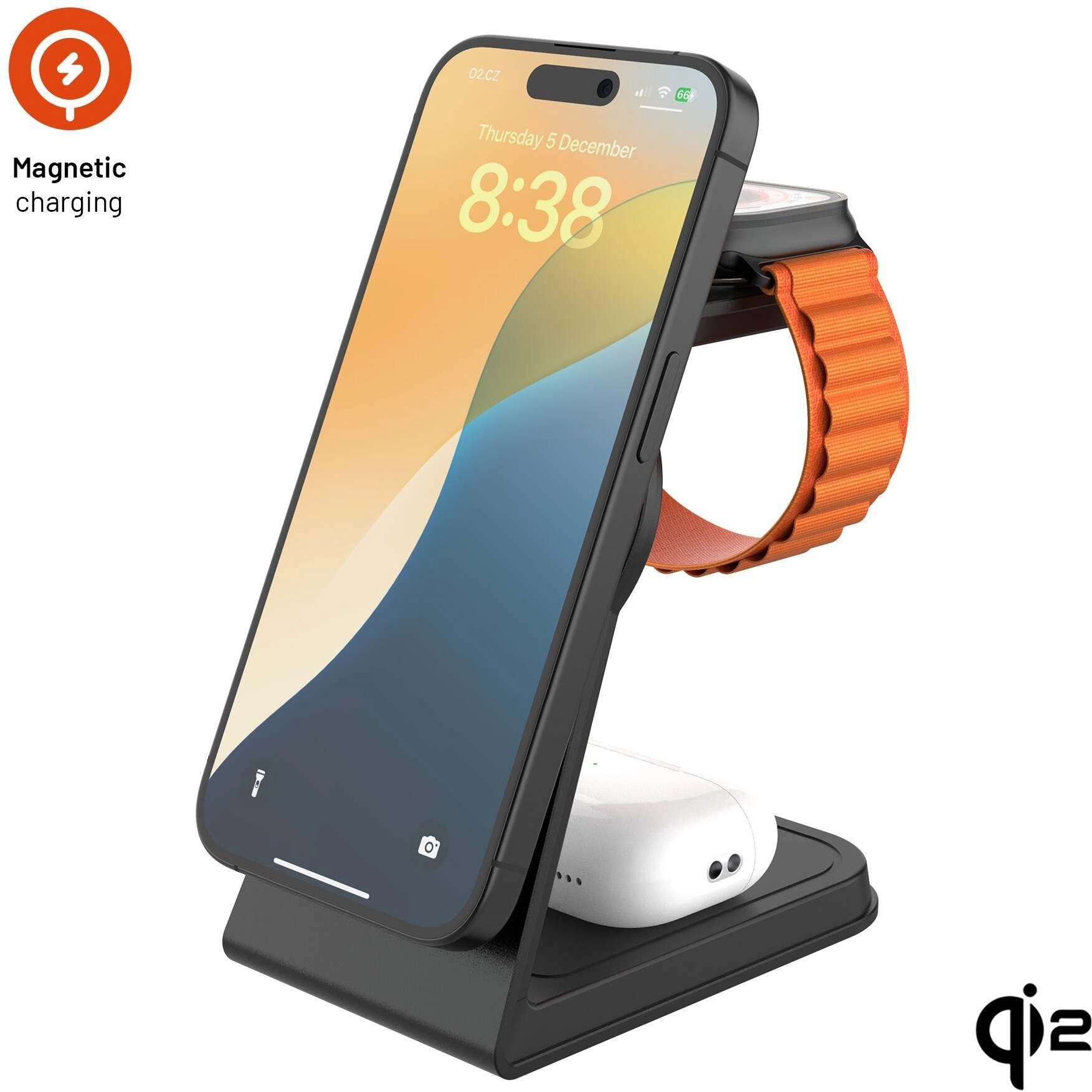 Ładowarka Fixed 3-in-1 Mag ALU Qi2