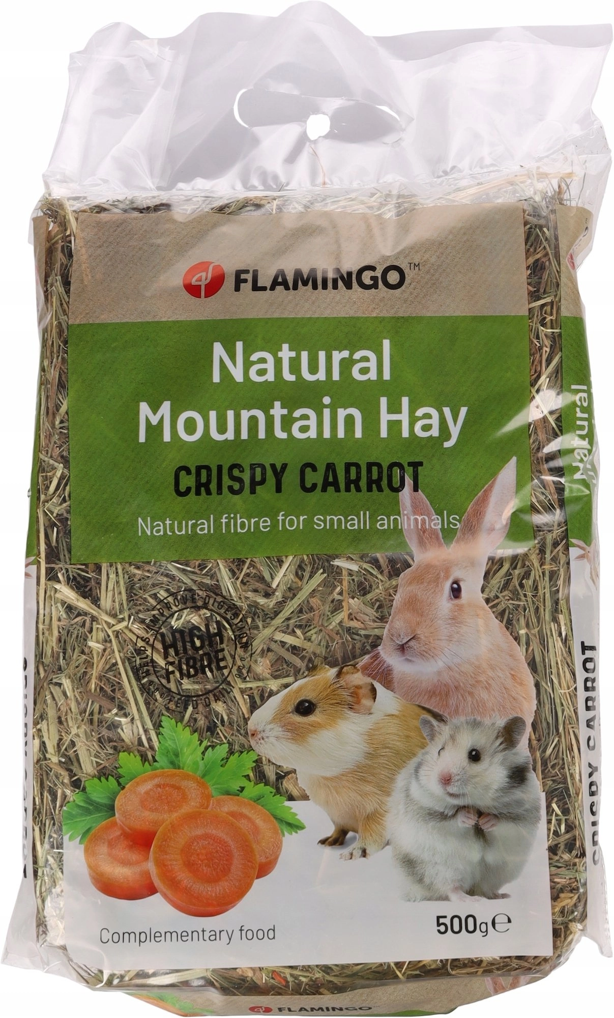 RODENT LITTER FLAMINGO WITH CARROTS 500G