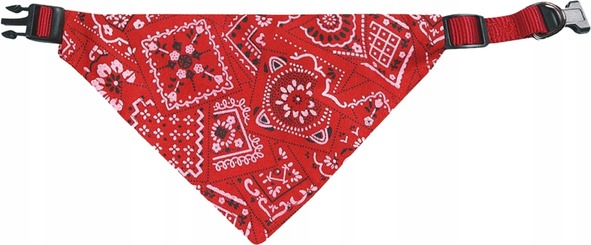 DOG COLL BANDANA PINTO RED 25-40CM