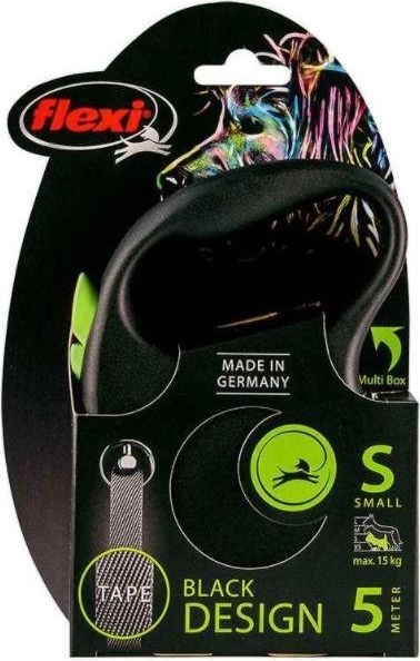 Flexi automatic leash Black Design S