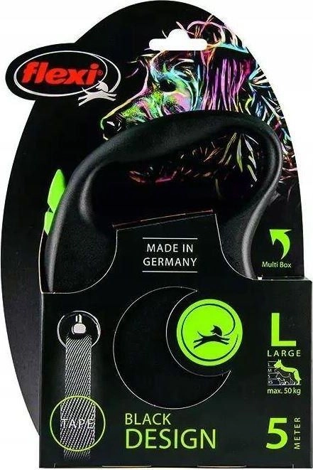 Flexi automatic leash Black Design L