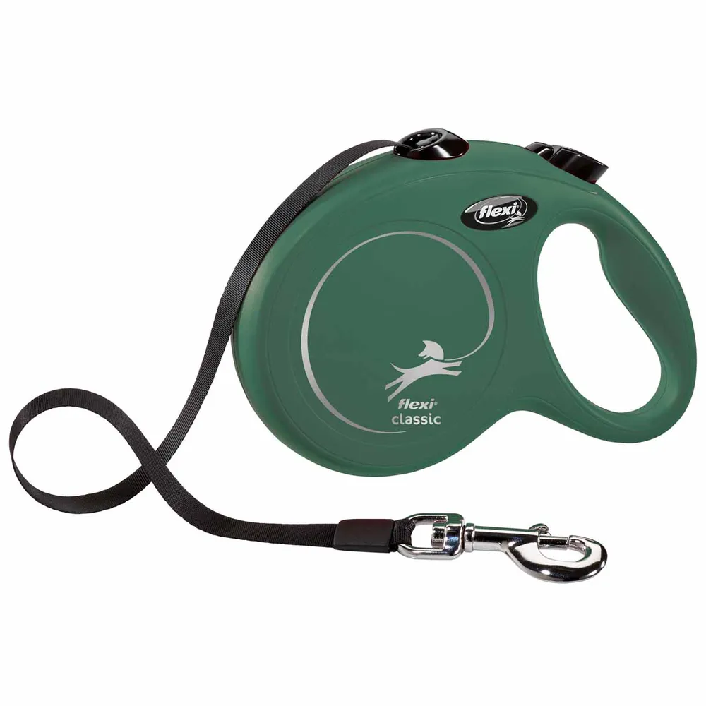 Flexi Automatic dog leash  olive  L