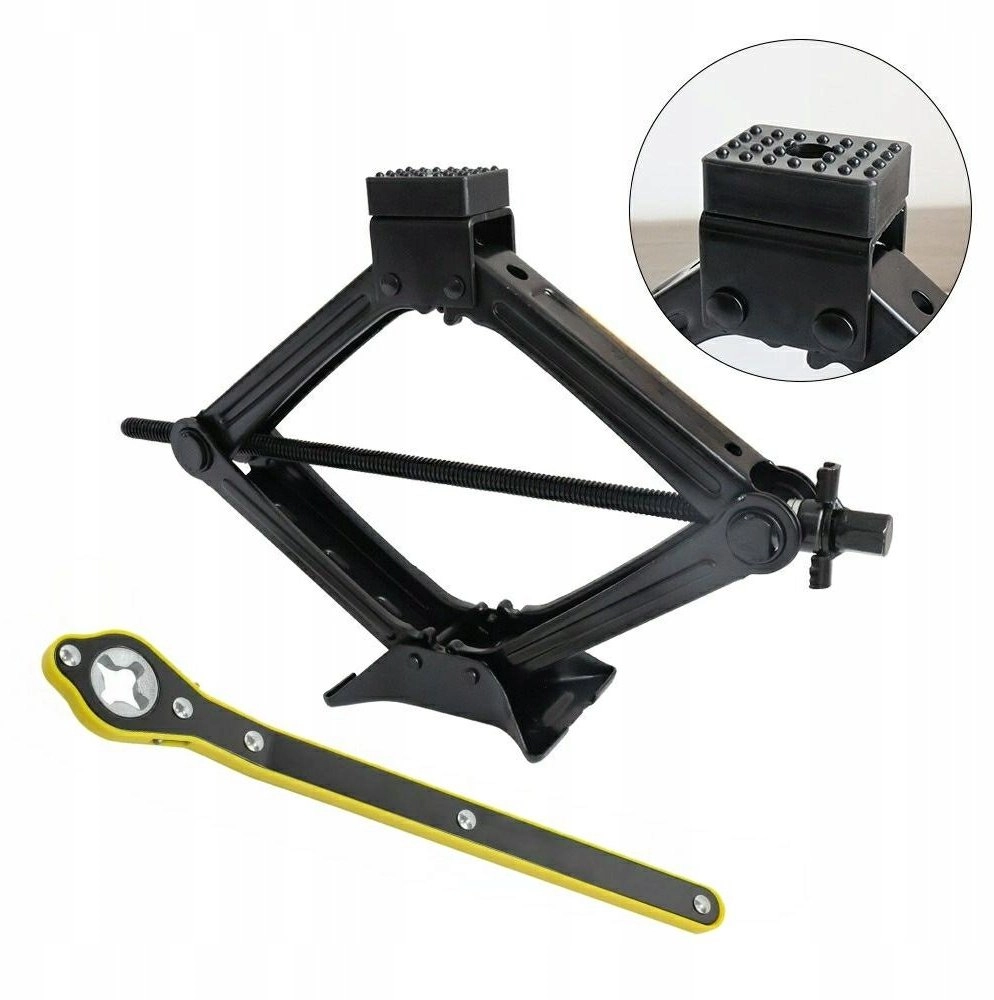 Trapezoid jack with rubber 1.5t