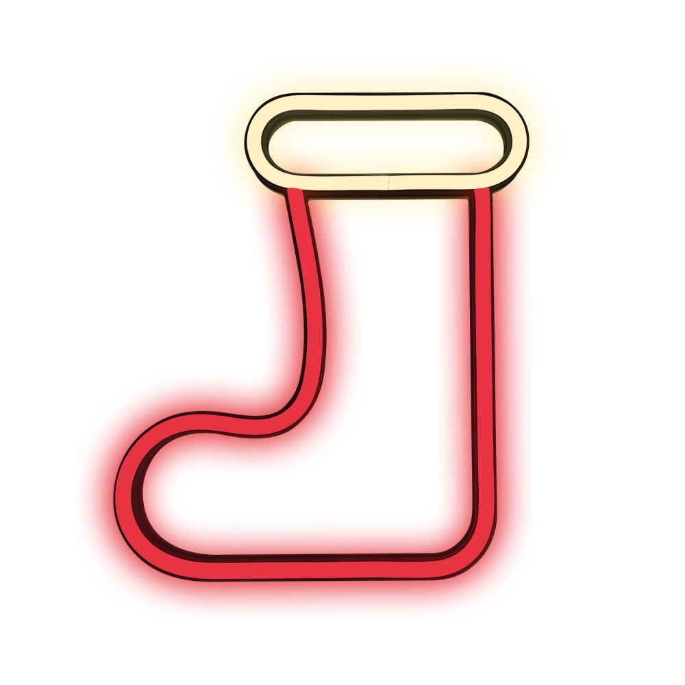 Forever Light Neon LED CHRISTMAS SOCK