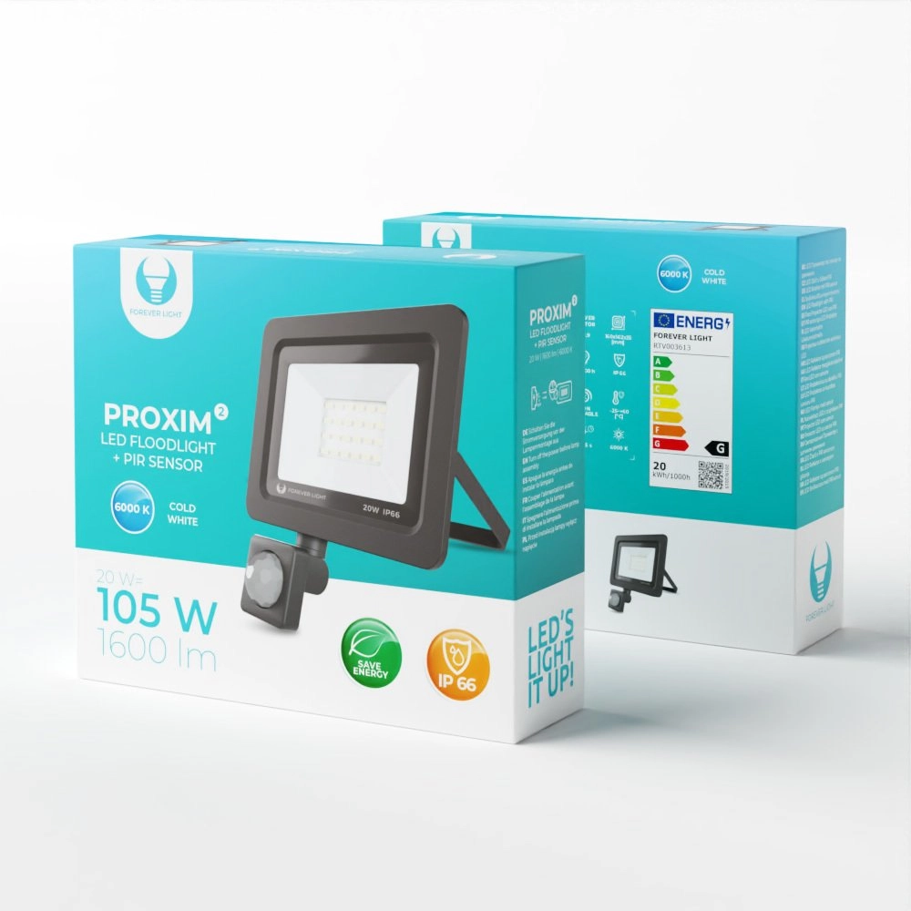 PROXIM II 20W 6000K PIR IP66