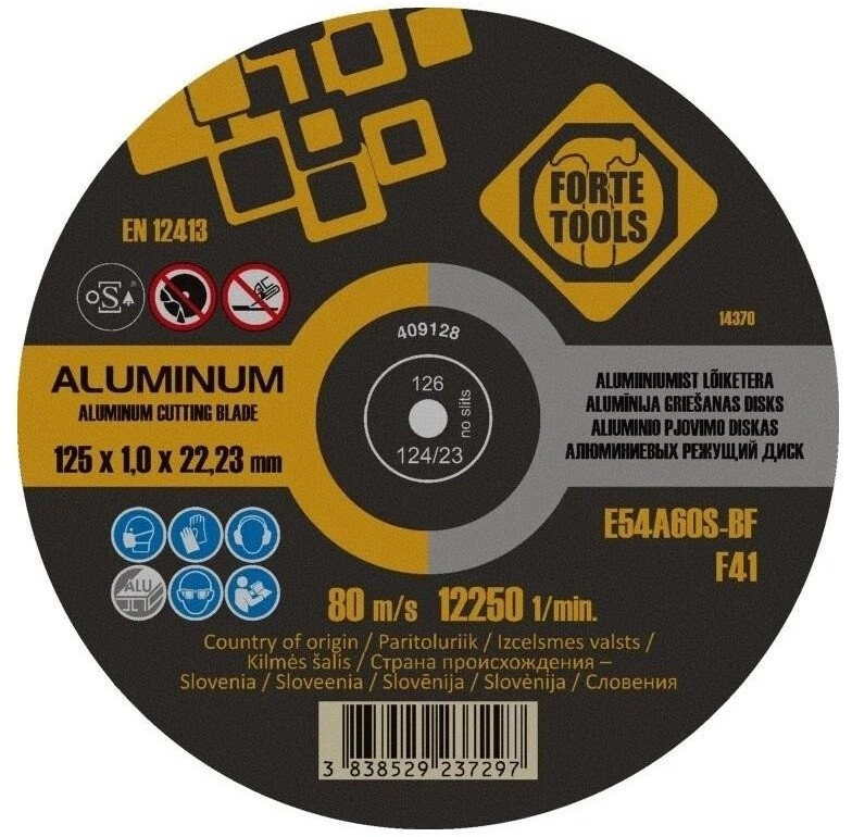 CUTTING DISC FORTE TOOLS 125X1X22 ALU