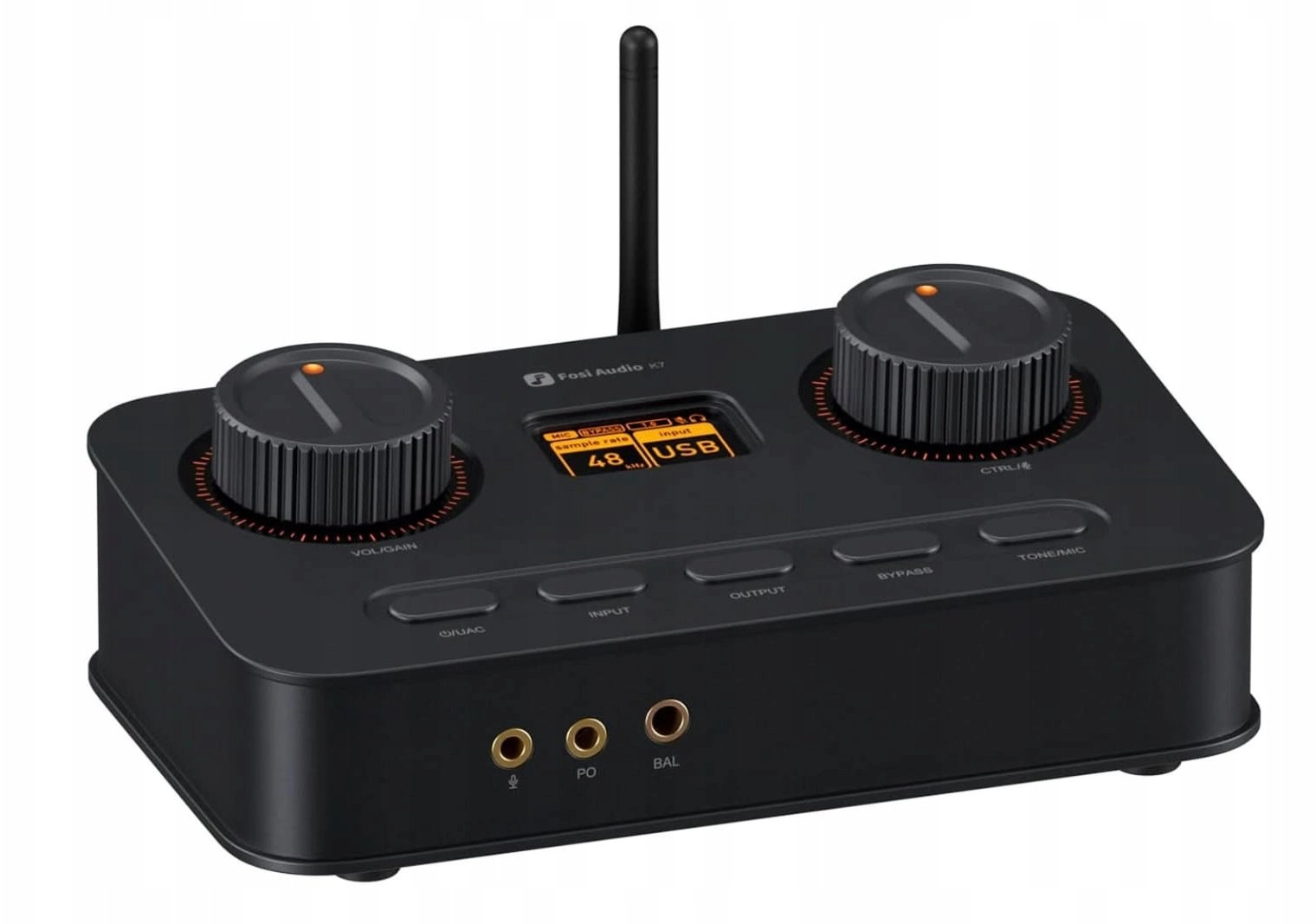 Fosi Audio K7 black headphone amplifier