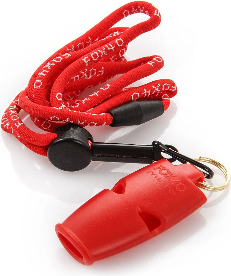 Micro whistle with string Fox40 red