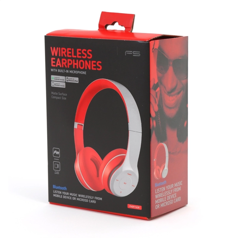 Omega Freestyle wireless headset FH0915, grey/red