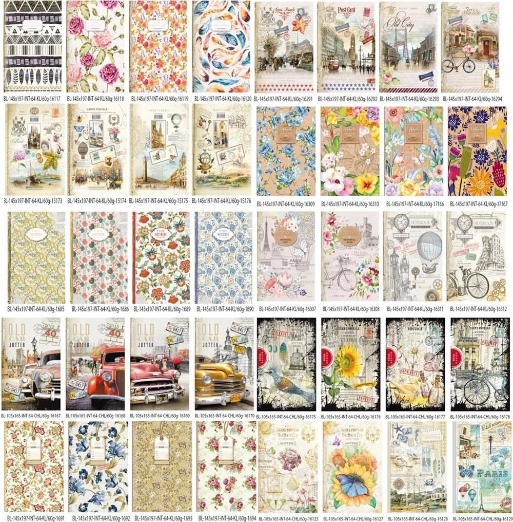 Decorative notebook 145x197  64 pages  grid