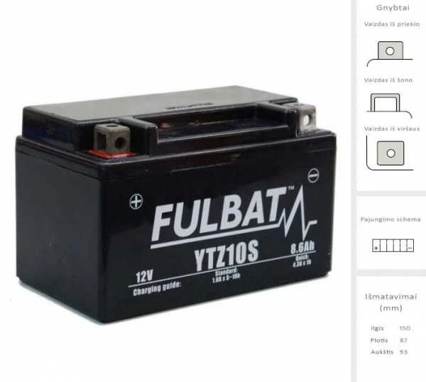Fulbat Akumuliatorius 8.6 Ah 190